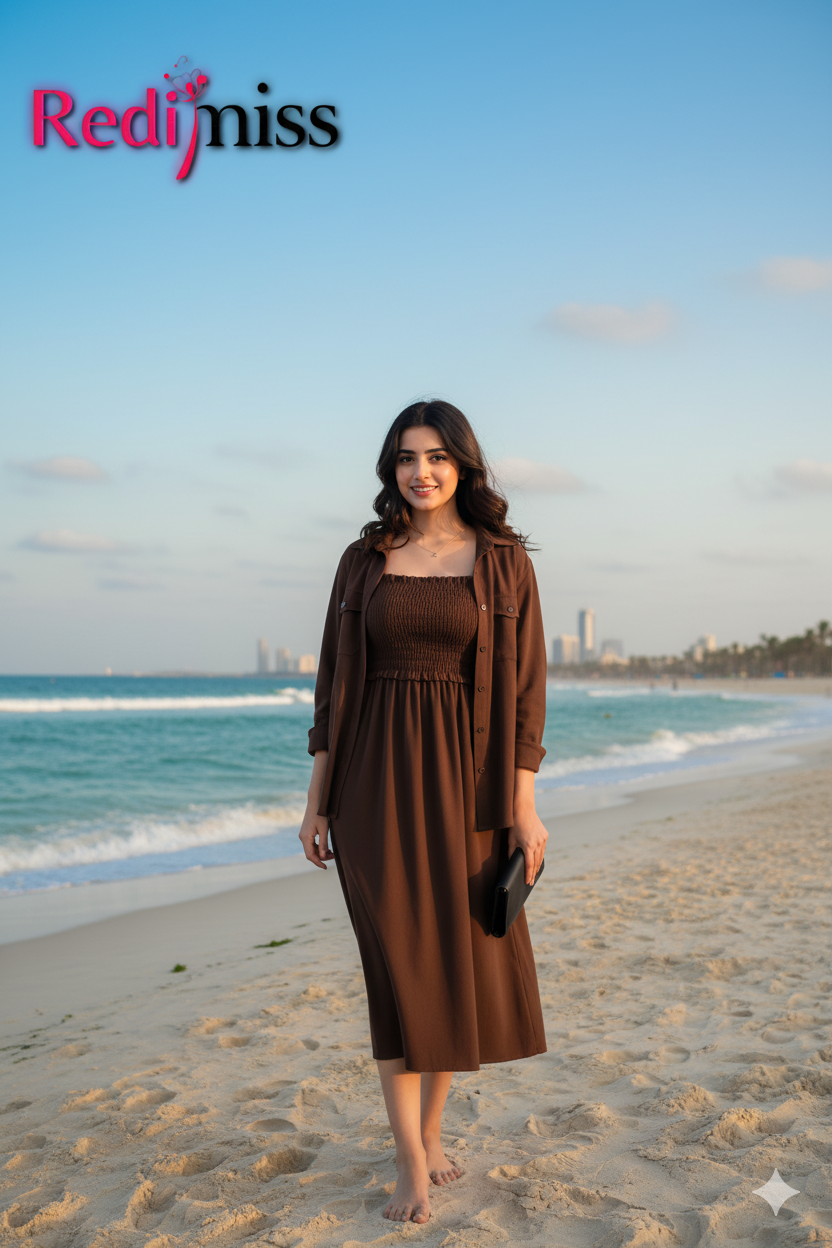 💫 3-Piece Imported Smoke Maxi with Matching Koti