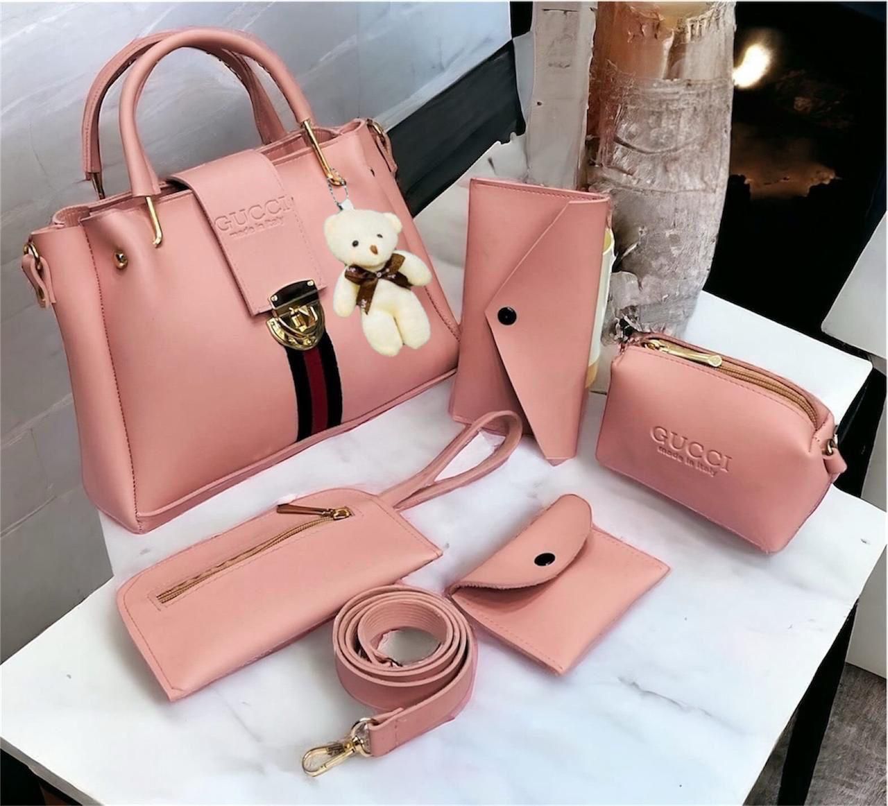 🔥 Gucci 5pcs Lock Style 🔥 (Pink)