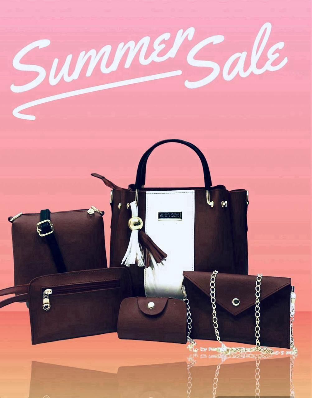 high-quality synthetic leather 5-piece set (Brown)