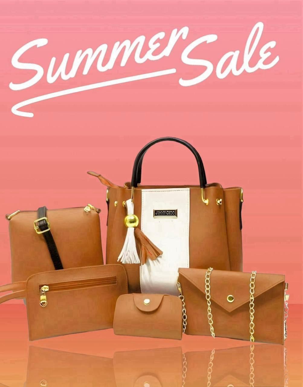 high-quality synthetic leather 5-piece set (Light Brown)