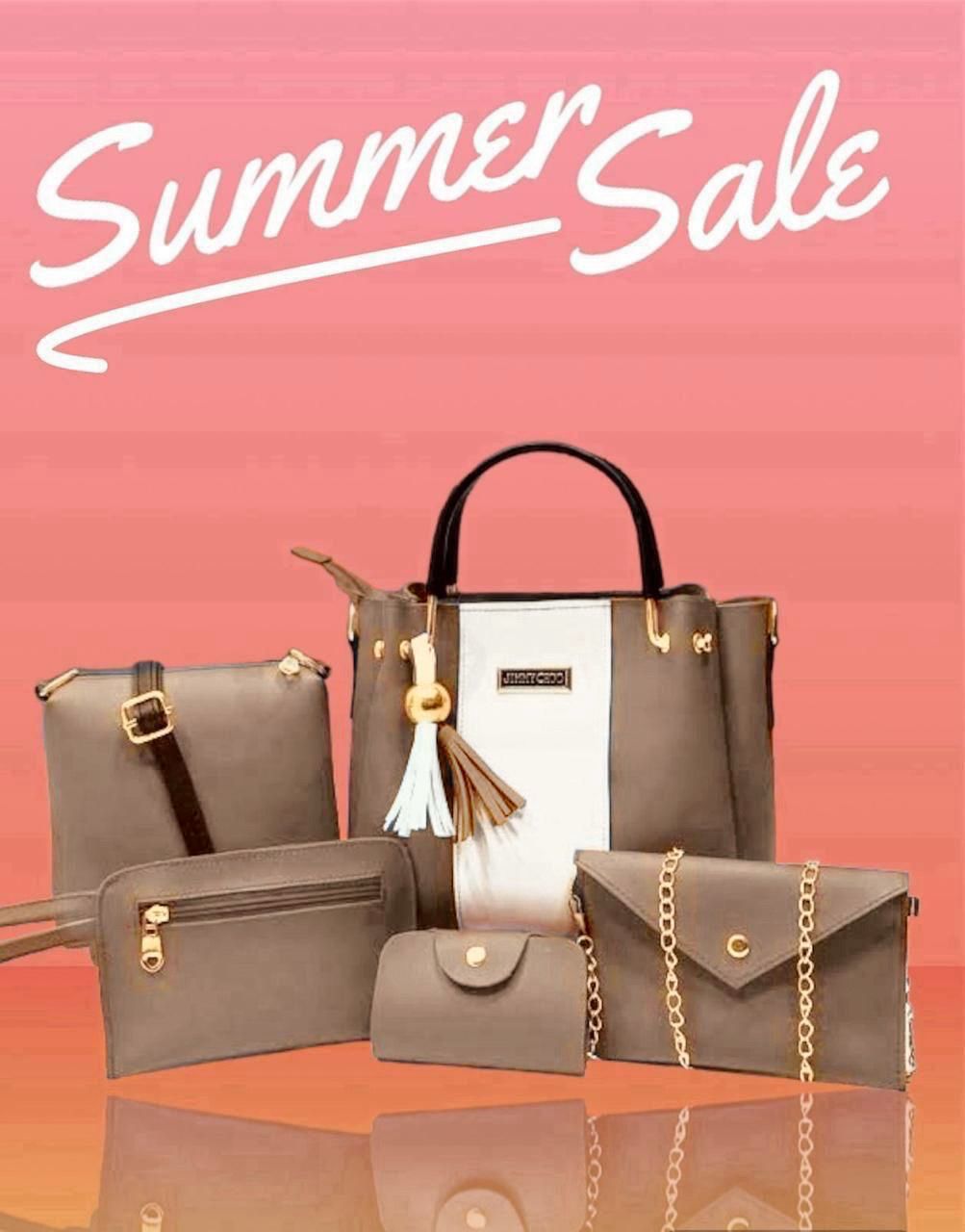 high-quality synthetic leather 5-piece set (Brown)