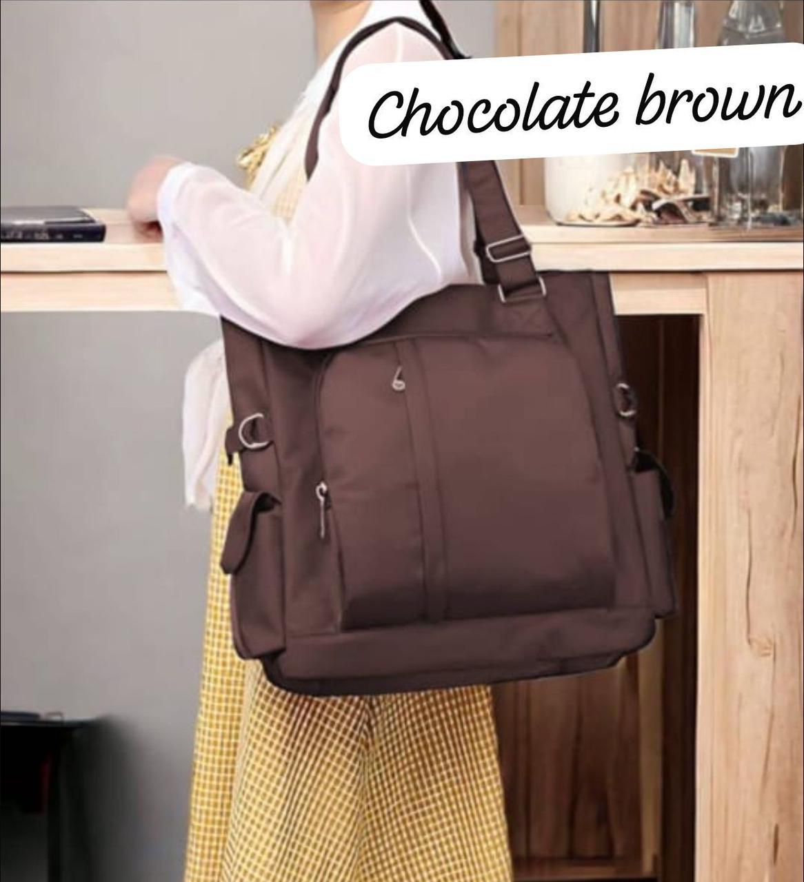 🎀 Premium Multi-Purpose Baby &amp; Travel Bag – Large Size 🎀 (Brown)