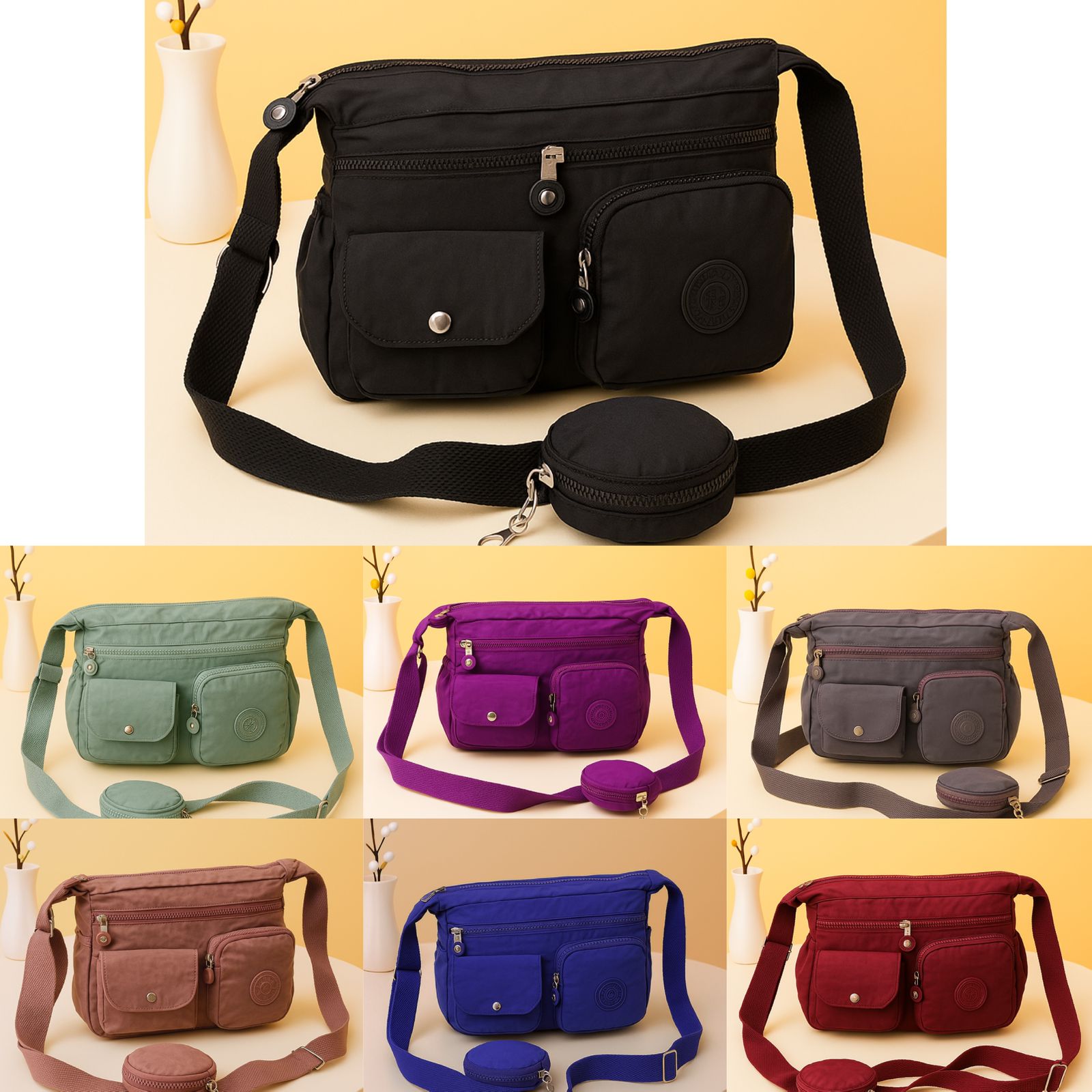 🎀 High-Quality Imported Crossbody Bag – 2 Pcs for Girls 🎀